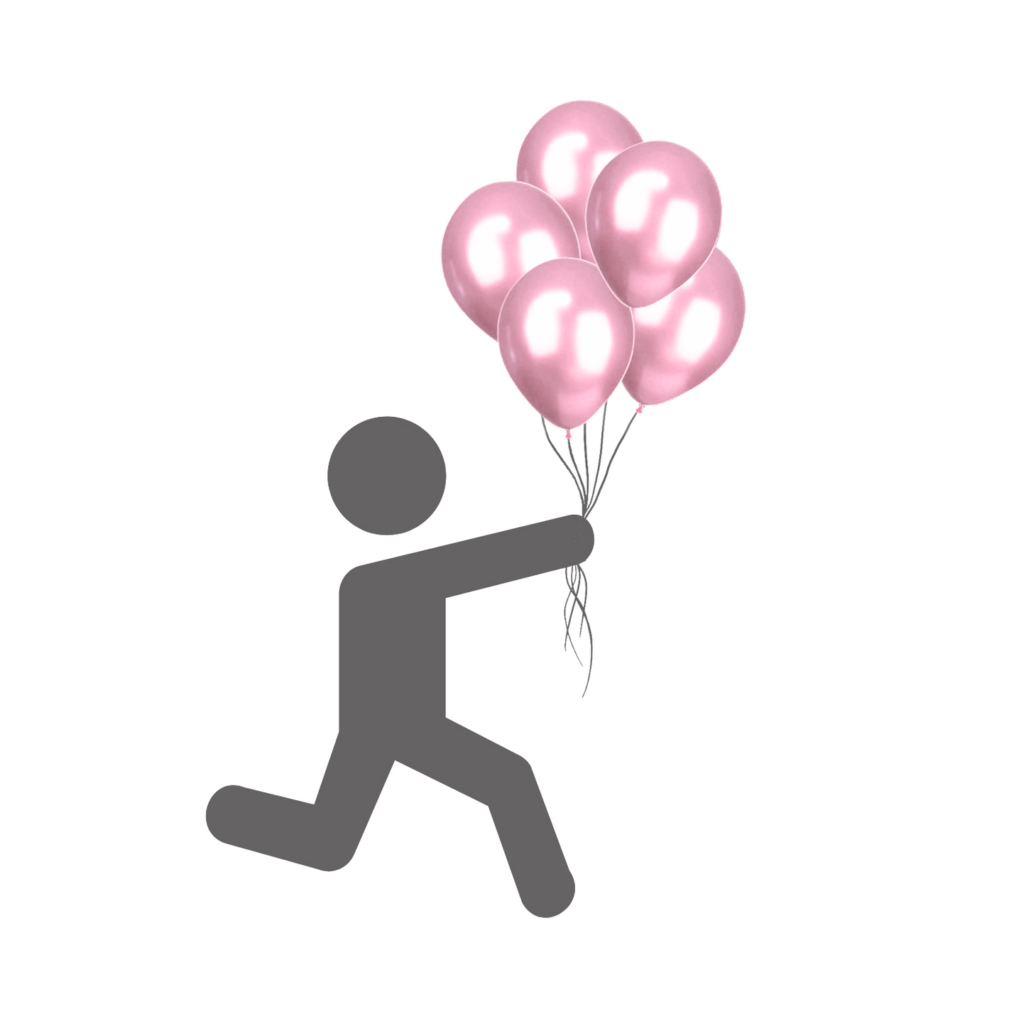 Metallic balloon pink