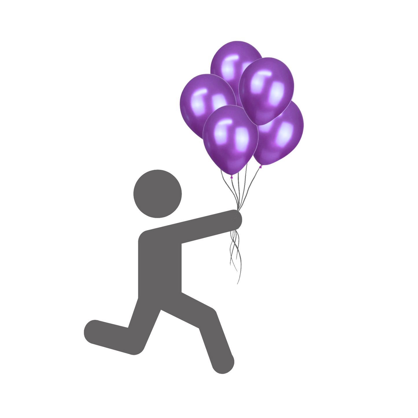 Metallic balloon purple