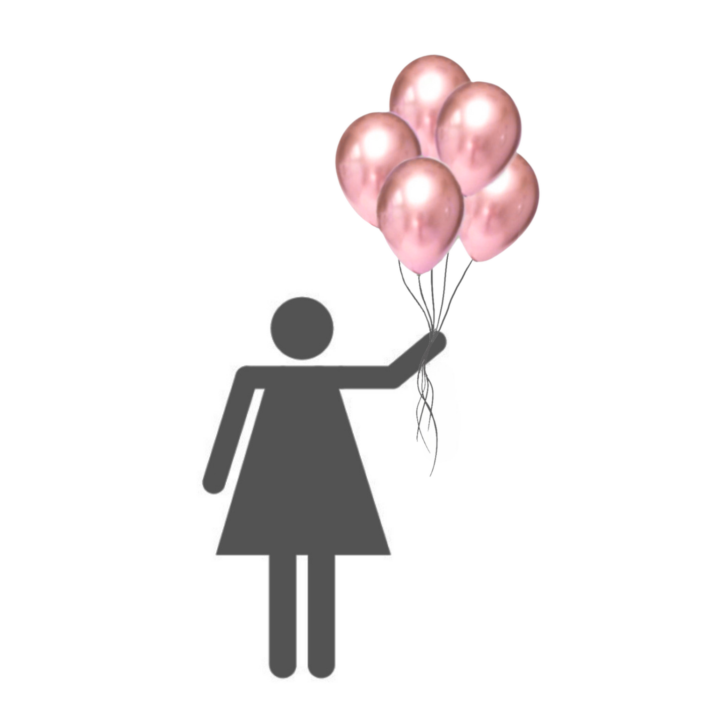 Luftballon chrome pink