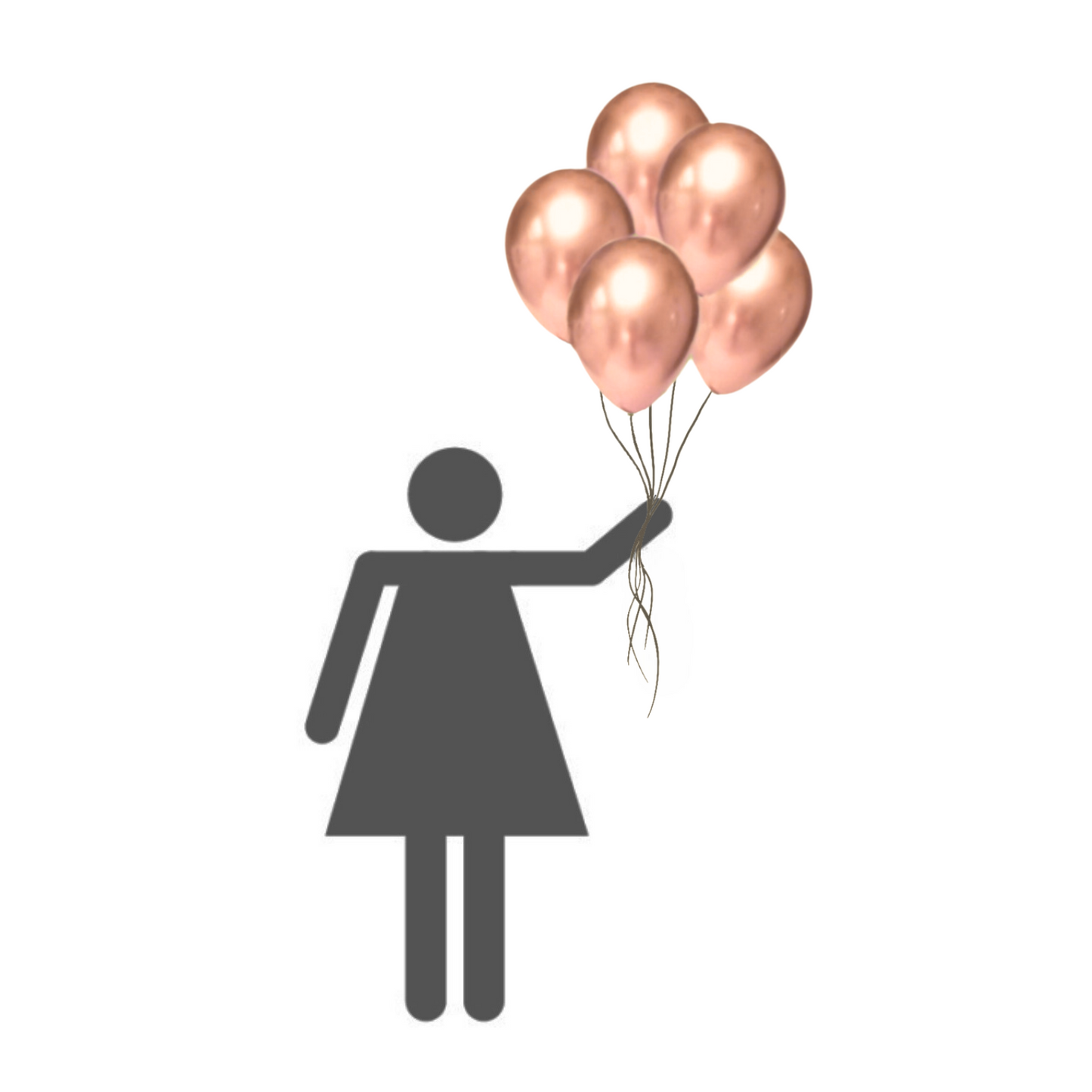 Luftballon chrome rosegold