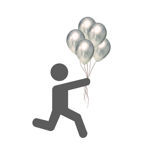 Luftballon chrome silber