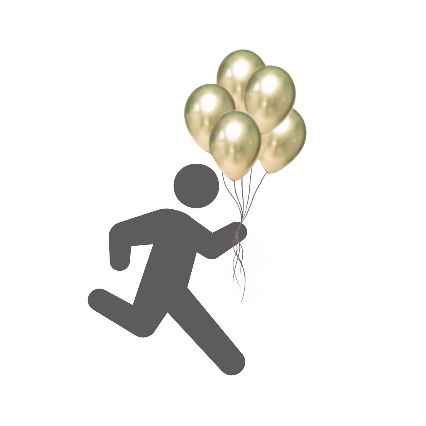 Luftballon chrome gold