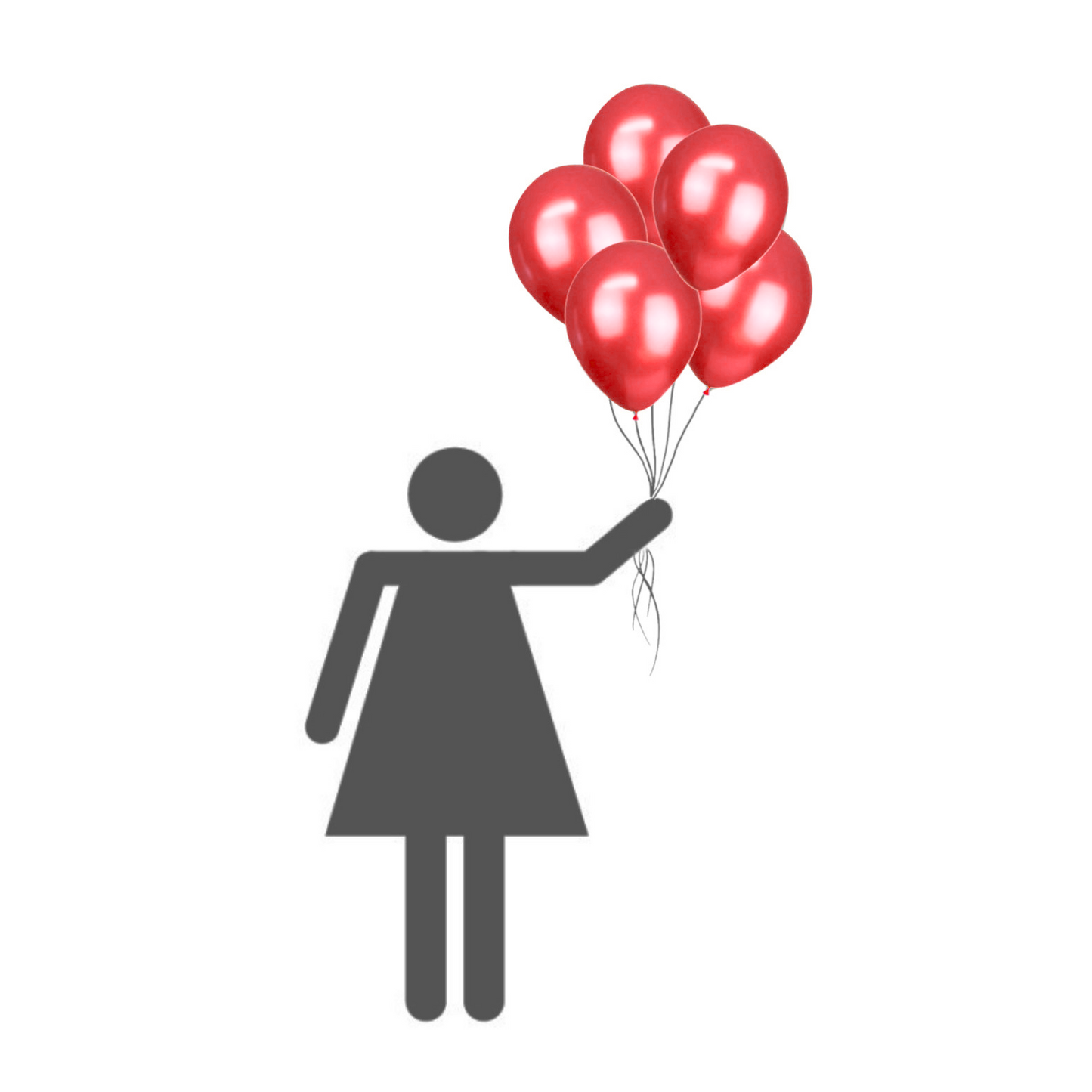 Metallic balloon red