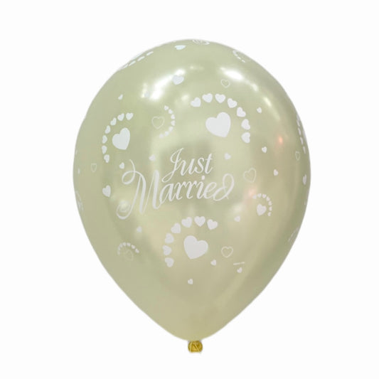 Just Married pastel yellow